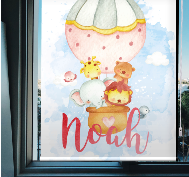 Store enrouleur personnalisé aventure en montgolfière - TenStickers