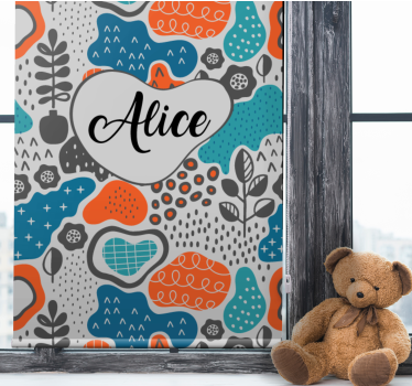 Store enrouleur chambre ado conception de nom abstrait - TenStickers