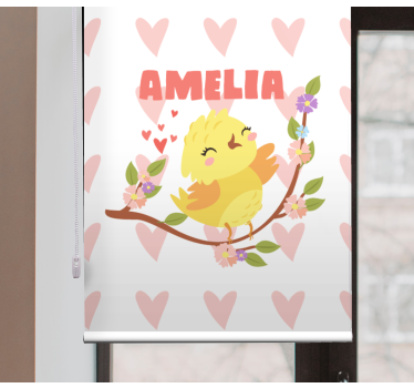 Store enrouleur personnalisé conception d'oiseau mignon - TenStickers