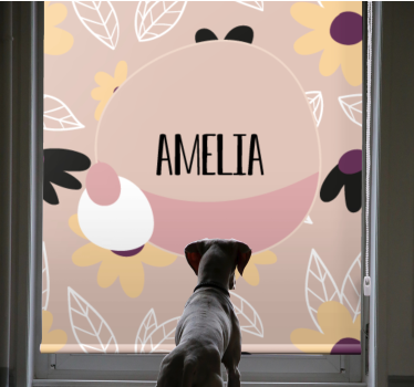 Store enrouleur personnalisé design floral personnalisé - TenStickers