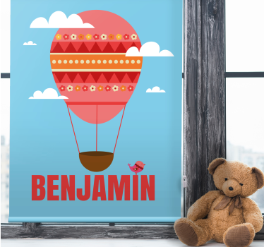 Store enrouleur chambre enfant montgolfière personnalisée - TenStickers