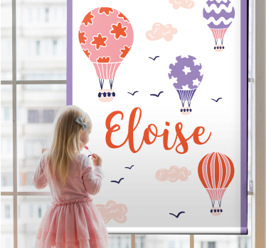 Store enrouleur chambre enfant montgolfières personnalisées - TenStickers