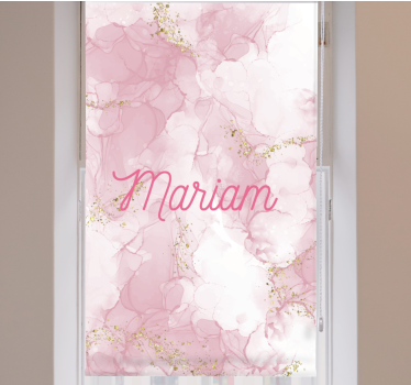 Store enrouleur élégant marbre rose avec nom - TenStickers