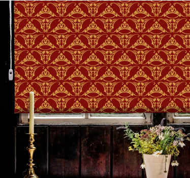 Store enrouleur rustique motif traditionnel orné - TenStickers