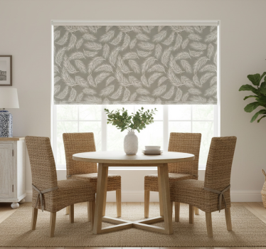Store enrouleur salle à manger motif hamptons beige tropical - TenStickers