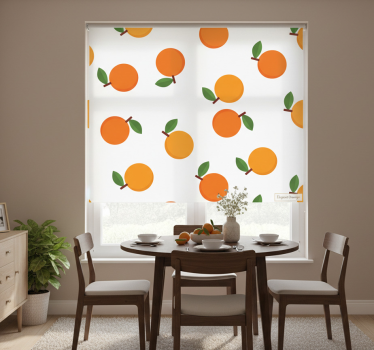 Store enrouleur salle à manger oranges élégantes - TenStickers