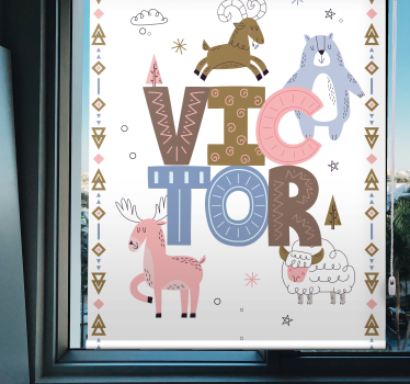 Store enrouleur scandinave design animal personnalisé - TenStickers