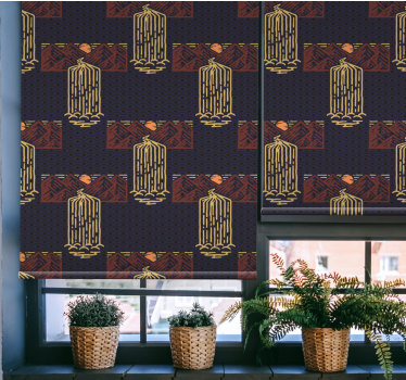 Store enrouleur vintage coucher de soleil avec cascades - TenStickers