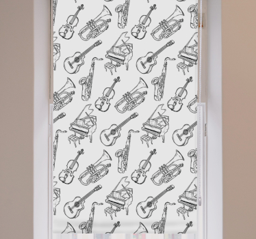 Store enrouleur chambre ado modèle d'instruments de musique - TenStickers