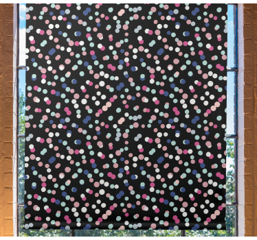 Store enrouleur chambre ado motif à pois colorés - TenStickers