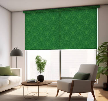 Store enrouleur vert art déco - TenStickers