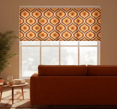 Store enrouleur vintage motif orange années 70 - TenStickers