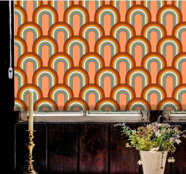 Store enrouleur vintage motifs d'arche rétro - TenStickers