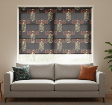 Store enrouleur vintage paysage de cascade rétro - TenStickers