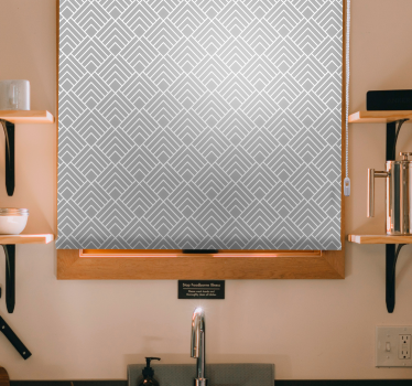 Store cuisine nordiques Lignes gris clair en zigzag - TenStickers
