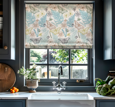 Store papillon floral - TenStickers