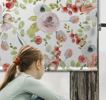 Store roulant classique branches fleuries - TenStickers