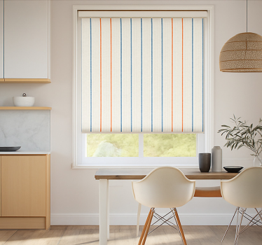 Store enrouleur salle à manger motif linéaire multicolore - TenStickers