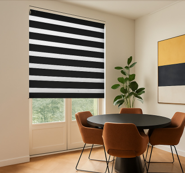 Store salle à manger rayé noir et transparent - TenStickers