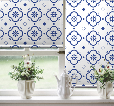 Store textures et motifs Carreaux bleus - TenStickers