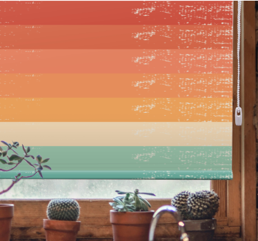 Stores vintages Arc-en-ciel avec rayures rétro - TenStickers