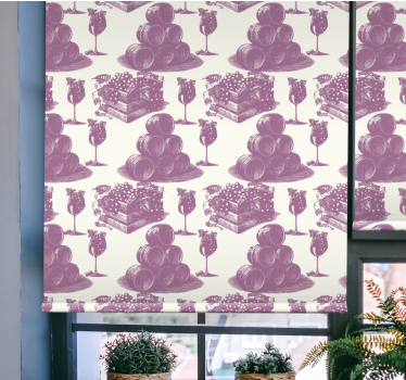 Store enrouleur cuisine violet français style vintage - TenStickers