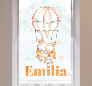 Stores avec des images Ballon pastel avec des animaux doux - TenStickers