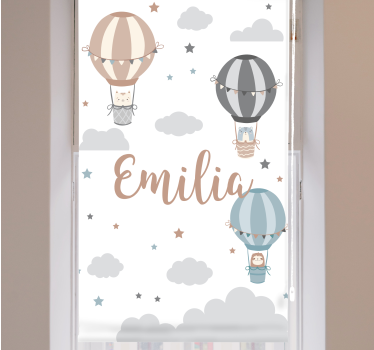 Stores avec des images Ballons et nuages de couleur pastel - TenStickers