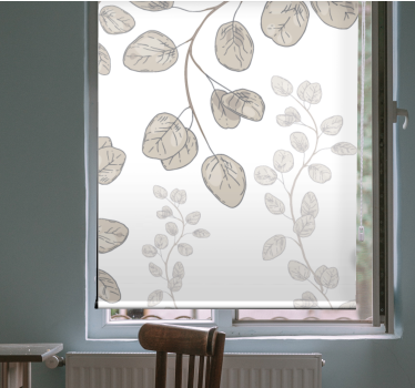 Store enrouleur salon fleur feuilles à la provençale - TenStickers