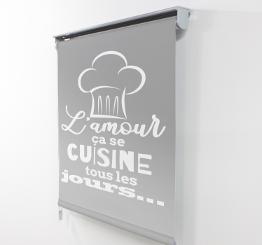Stores avec phrases Texte blanc sur fond gris - TenStickers