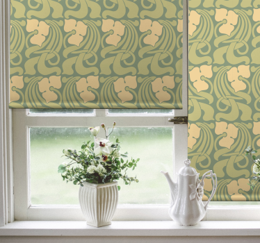 Stores motif vert style Art Nouveau - TenStickers