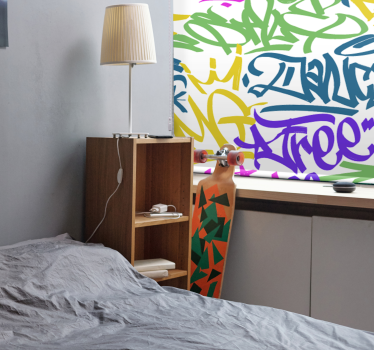 Stores chambre adolescents motif graffiti urbain - TenStickers