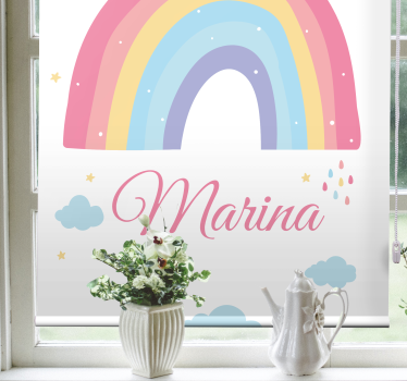 Store enfant arc-en-ciel et nuages mignons - TenStickers