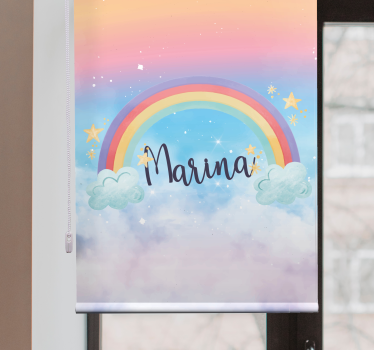 Stores pour enfants Arc-en-ciel fantastique avec de beaux nuages - TenStickers
