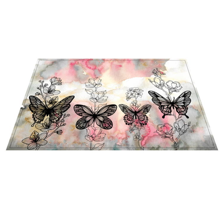 Set de table accents de papillons floraux - TenStickers