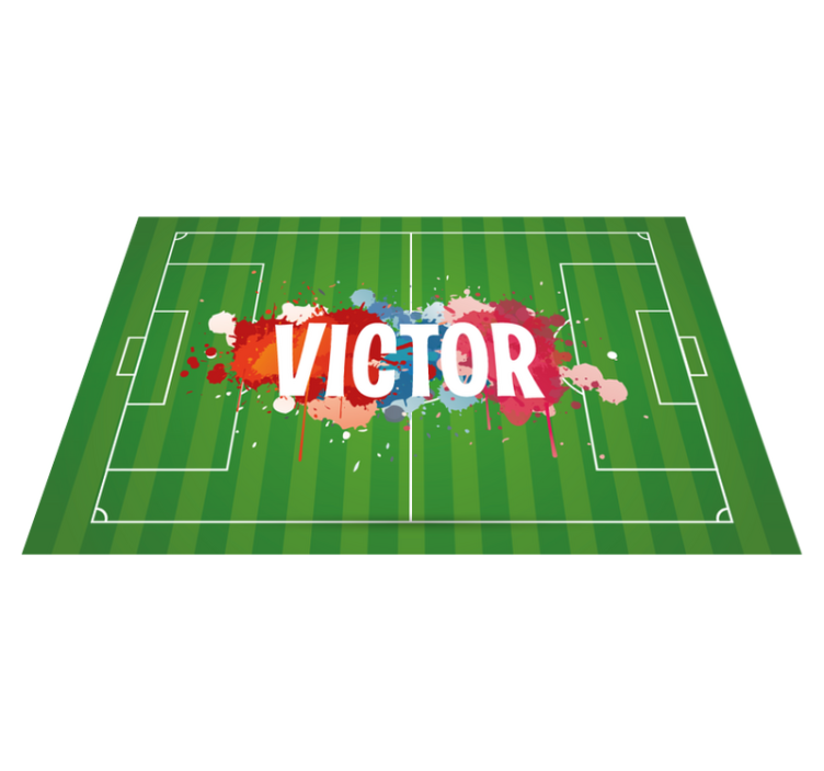 Set de table terrain de football avec nom - TenStickers