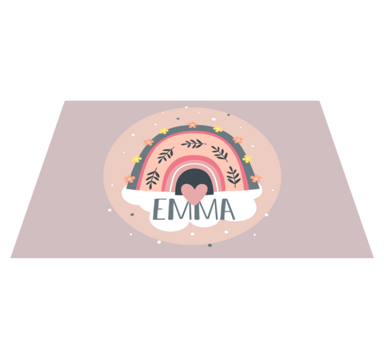 Set de table enfants arc-en-ciel personnalisable - TenStickers