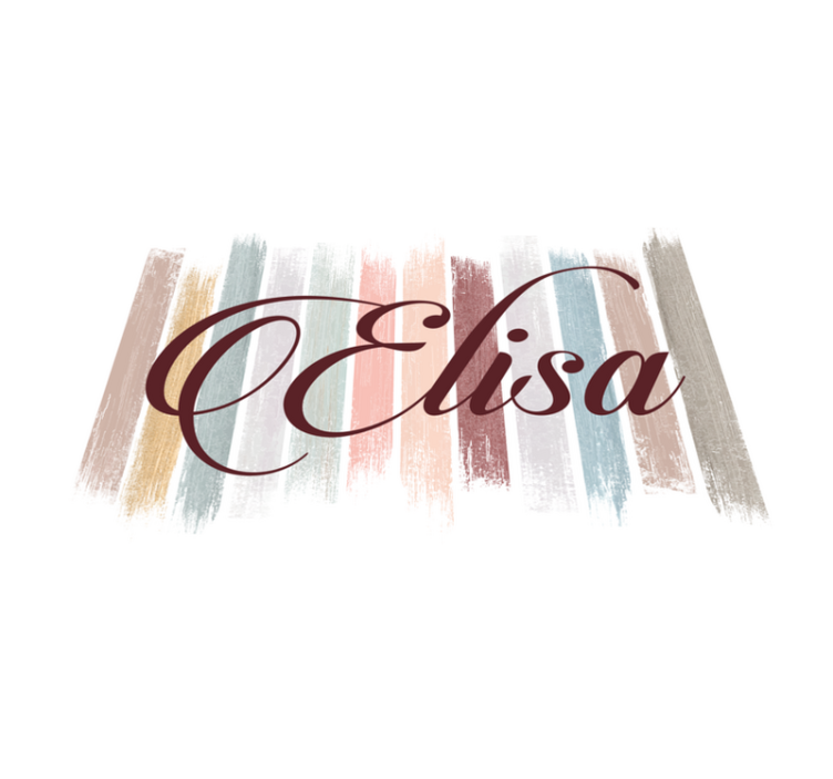 Set de table coups de pinceau couleur terre avec prénom - TenStickers