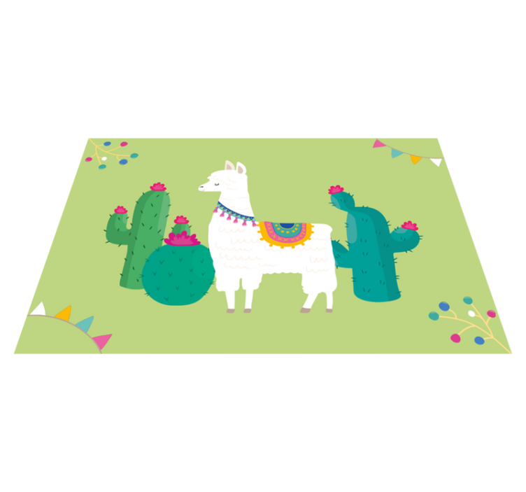 Set de table enfant lama avec des cactus - TenStickers