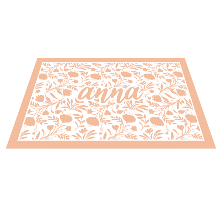 Set de table elegant Feuilles vintage rose - TenStickers