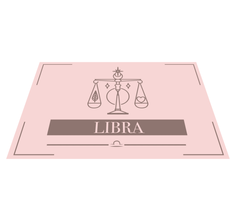 Set de table signe du zodiaque Balance rose - TenStickers