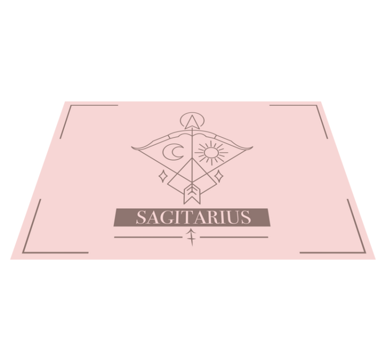 Set de table signe du zodiaque Sagittaire rose - TenStickers