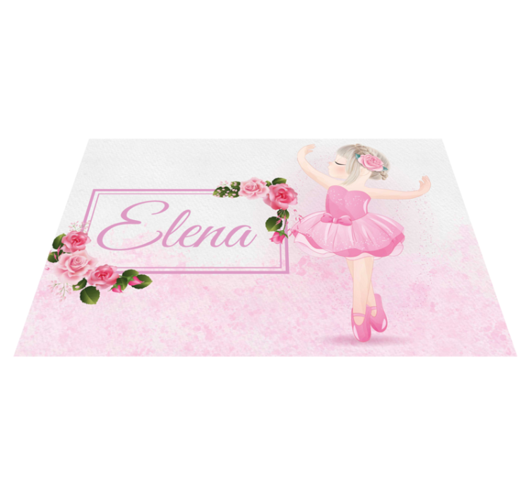 Set de table rose nom danseuse de ballet - TenStickers