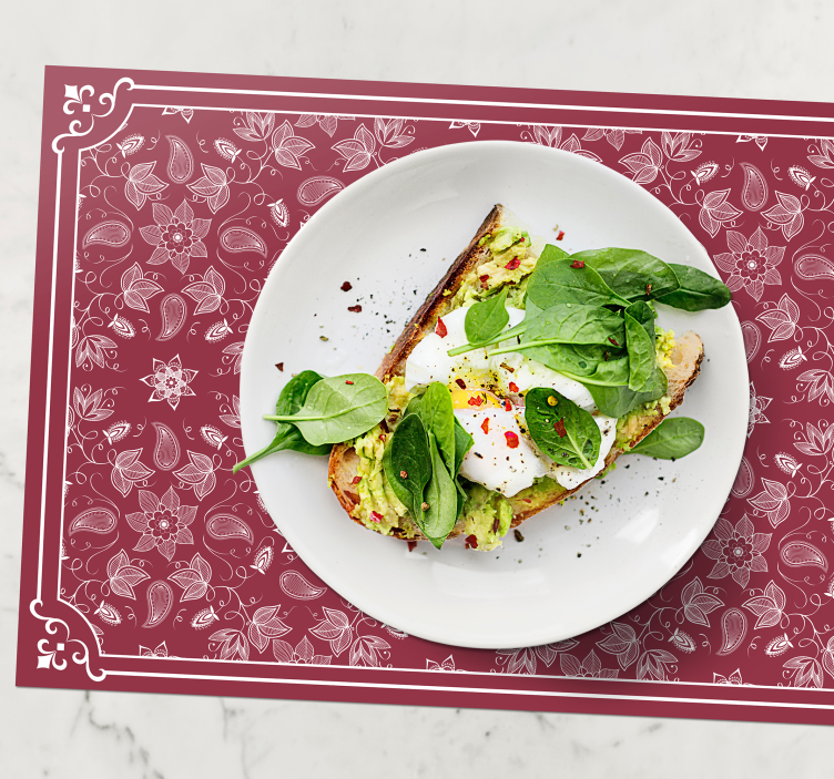 Set de table à motif floral - TenStickers