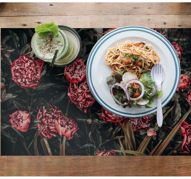 Set de table affichage floral vibrant - TenStickers