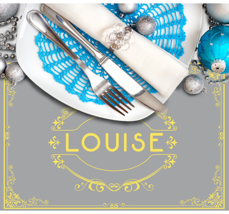 Set de table avec prénom affichage élégant - TenStickers