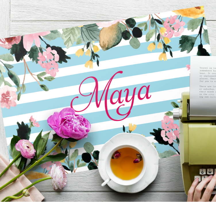 Set de table avec prénom personnalisé - TenStickers