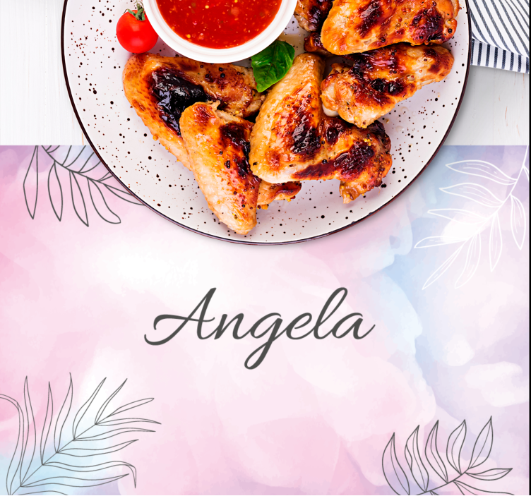 Set de table avec prénom plat décoratif élégant - TenStickers