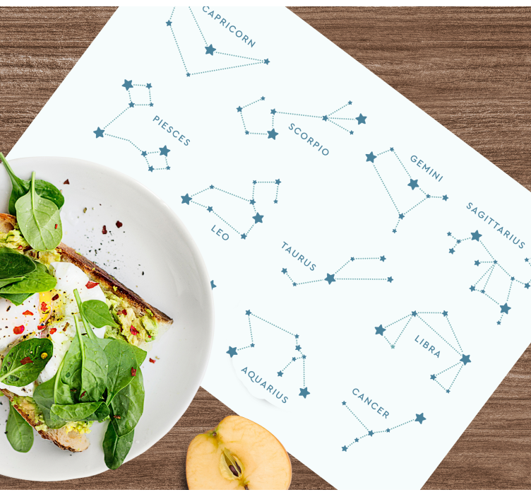 Set de table citation carte des constellations - TenStickers