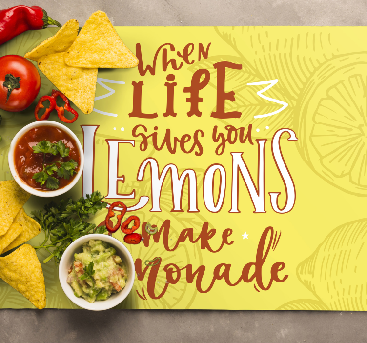 Set de table citation citations motivantes citrons - TenStickers